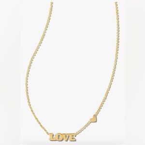Kendra Scott Gold LOVE Necklace